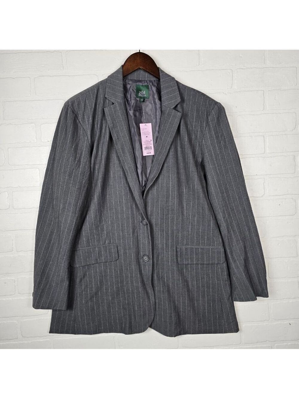 Wild Fable Gray Pinstripe Blazer Medium